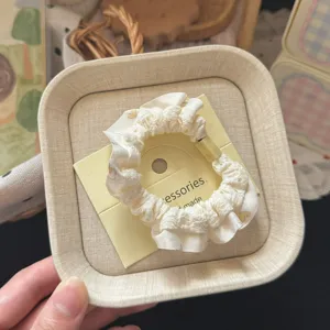 Gommino per capelli in pizzo con orsetto carino coda di cavallo accessorio estetico