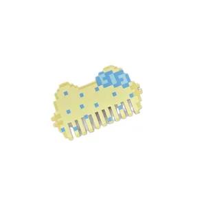 Lindo pasador de pelo de gato píxel, accesorio de estilo mosaico kawaii para diario genial.