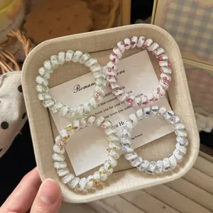 Cute butterfly spiral hair ties sweet telephone wire ponytail holders for sweet girls style.