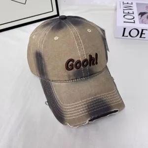 Koreanischer Stil Gradient verwaschene Baseballkappe Damen Herren Retro lässig Sonnenschutz