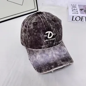 Distressed Tie-Dye Baseballkappe mit Buchstabenstickerei, stylische Streetwear Sonnenschutz Mütze.