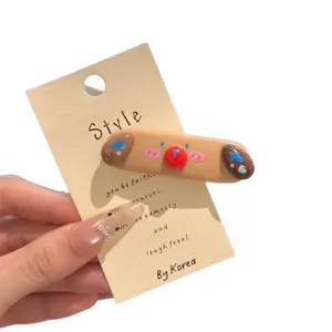 Jolie pince à cheveux animal de dessin animé style coréen doux, épingle en résine pour filles.