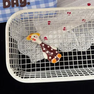Mignon vilain petit canard pince à cheveux céramique fille douce accessoire détail