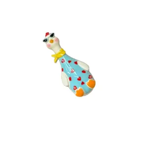 Mignon drôle canard pince à cheveux cœur motif frange barrette accessoire pour femmes filles