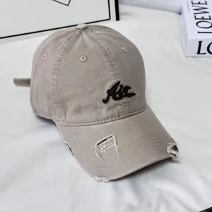 Gewaschene Vintage-Baseballkappe mit stilvoller Stickerei, weiche Outdoor-Sonnenkappe.