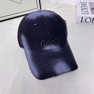 Verlauf Baseballcap für Damen und Herren, stylischer weicher Hut mit gesticktem Buchstaben.