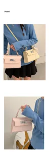 Elegante Damen Handtasche mit Kroko-Muster, schicke Umhängetasche für Alltag und Büro.