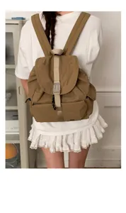 Zaino casual in nylon stile coreano da donna semplice versatile borsa da viaggio