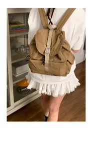 Zaino in nylon casual da studente coreano donna semplice versatile viaggio borsa alla moda retro