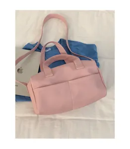 Borsa a tracolla rosa elegante per donna, grande capacità borsa casual in morbida pelle.