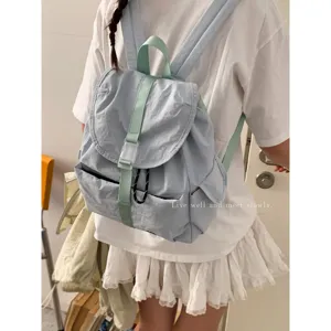 Zaino Casual in Nylon Minimalista Per Donna Studente Viaggio Grande Capacità Moda Scuola borsa