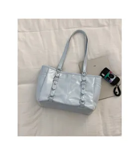 Minimalist large capacity women commuter shoulder bag casual tote bag stylish design