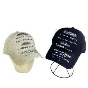 Amerikanische Streetwear Graffiti Baseballkappe, Used Look, unisex modischer Hut.