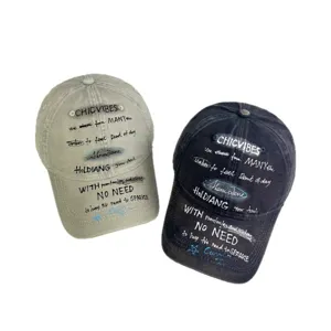 Verwitterte Graffiti-Buchstaben Baseballcap für Damen und Herren, Retro Streetwear.