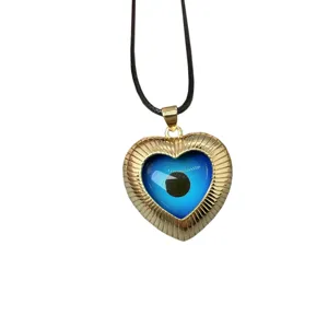 Elegante Collana Cuore Oro Malocchio Donna Moda Pendente Occhio Turco Gioiello Regalo