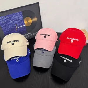 Gorra de Béisbol de Algodón Lavado Vintage Unisex Letra Bordada Estrella Ajustable Casual Protección Solar Sombrero Papá Pareja