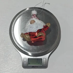 Red Christmas Santa Claus hanging ornament electroplated glitter festive tree decor item