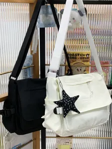 Segeltuch Umhängetasche Vintage College Stil Schultertasche lässige Umhängetasche chic