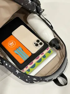 Stylish star print backpack with spacious interior, ideal for school, travel and daily use.