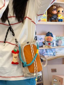 Leggera mini borsa porta borraccia, borsa a tracolla sportiva all'aperto dopamina colorata.