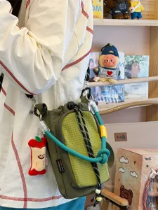 Stile giapponese ins piccola borsa per bottiglia d'acqua all'aperto leggero campeggio borsa a tracolla