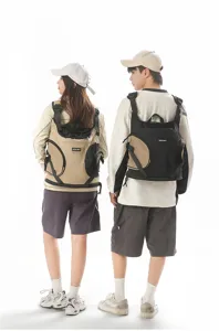 Outdoor portable pet backpack breathable mesh design comfortable pet travel carrier bag for travel