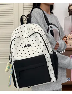 Japanese style cute star print college backpack casual school bag for students lightweight