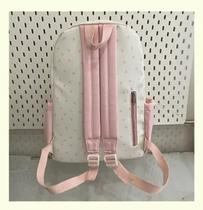 Japanese fresh star print canvas backpack student school bag lightweight cute travel backpack