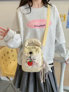 Japanese dopamine color-blocking cute crossbody bag for sweet girls summer daily travel