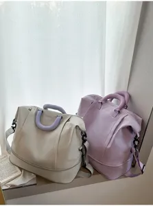 Bolsa de viaje expansible colorblock, gran capacidad para gimnasio y fin de semana.