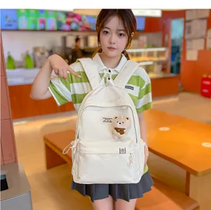 Sac à dos d'écolière style japonais doux et mignon sac cartable casual collège mode