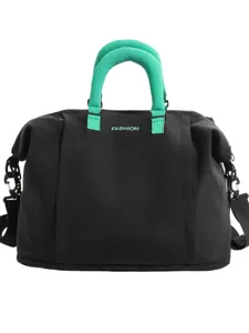 Bolsa de viaje negra y verde gran capacidad bolso deportivo fitness para uso diario