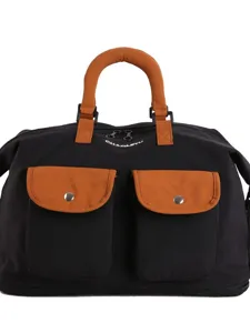 Retro color-block travel duffel bag large capacity gym bag casual versatile travel bag