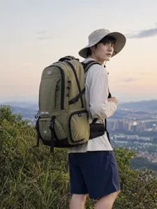 Sac à Dos de Randonnée en Plein Air de Grande Capacité pour Hommes Femmes Imperméable en Tissu Oxford Sac de Voyage Avec Compartiment à Chaussures Indépendant Sac à Dos d'Escalade Fonctionnel