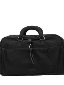 Sac de voyage multifonctionnel style coreen avec compartiment chaussures, sac de sport noir.