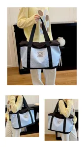 Sac de sport imprimé étoiles style doux grande capacité cabas extensible pour voyage