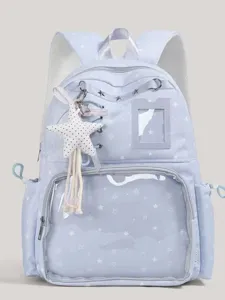 Fashion Star Pattern Ita-bag For Women Girls Nylon PVC Transparent DIY Display Small Backpack Student School Bag Outdoor Travel Daypack