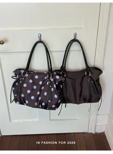Nylon large capacity shoulder tote bag women fashion casual commuting handbag chic