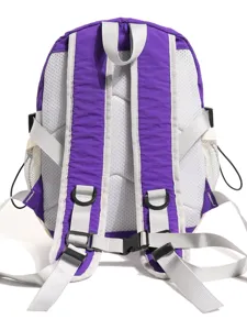 Lila grauer Outdoor Bergsteiger Rucksack, leichten Funktionsrucksack zum Wandern.