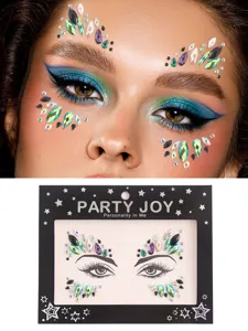 Glitzersteine für das Gesicht, Strasssteine Aufkleber für Party Make-up und Festival.