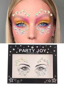 Festival Gesicht Strass Aufkleber für Party Make-up und Kostüm Ball Maskerade Dekoration.