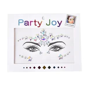 Music Festival Face Rhinestone Stickers Colorful Resin Crystal Gems Eye Body Temporary Tattoo Decals Party Makeup