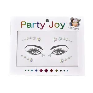 Festival face crystal rhinestones sticker shimmering star gems for party makeup look
