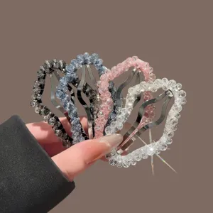 Ensemble de pinces à cheveux nuage en perles fait main, pinces BB douces et élégantes pour femmes.