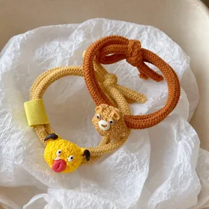 Schattige cartoon monster haarbanden elastiekjes voor vrouwen meisjes, grappige dieren haaraccessoire.