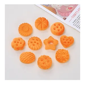 Ciondoli biscotti in resina per fai da te, cabochon dolci decorativi in miniatura.