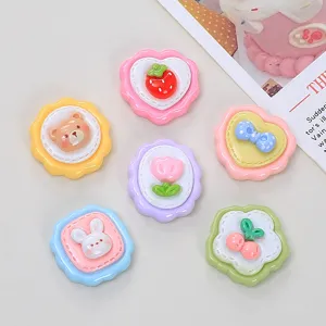 Accessori Fai Da Te in Resina a Cartoni Animati Carini Pizzo Cuore Fragola Coniglio Orso Cabochon per Custodia Telefono Fermaglio Artigianato