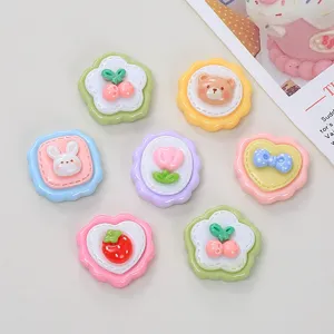 Set di cabochon fai-da-te in resina carini, accessori di colla crema per custodia.