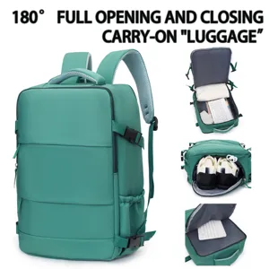 Multifunctional Business Laptop Backpack Independent Shoe Compartment Travel School Bookbag For Men Women