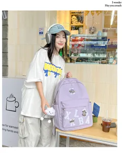 American style minimalist large capacity backpack for school travel, trendy and durable bag.